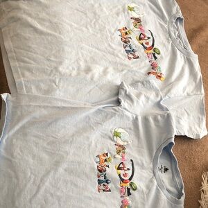 Walt Disney World matching XS and L Blue Graphic T-Shirts